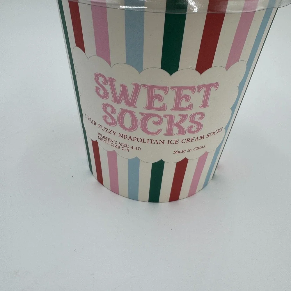 Sweet Socks 2 Pair Ice Cream Cookie‎ Novelty Socks Gift Set NEW